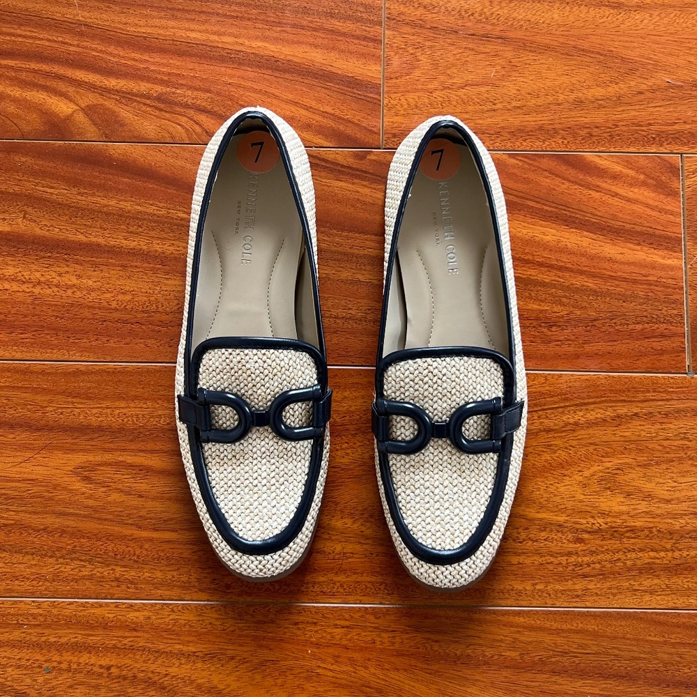 NWOTs Kenneth Cole New York Women's Linda Bit Raffia Loafers